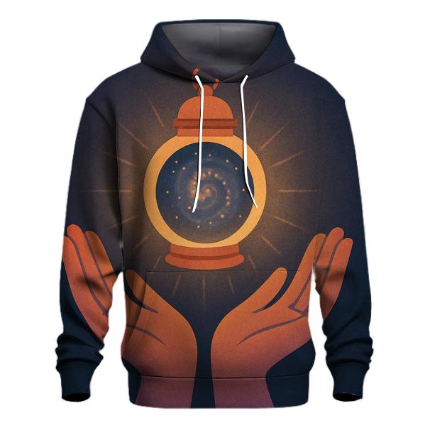 Starlit Hand Lantern heavyweight hoodies