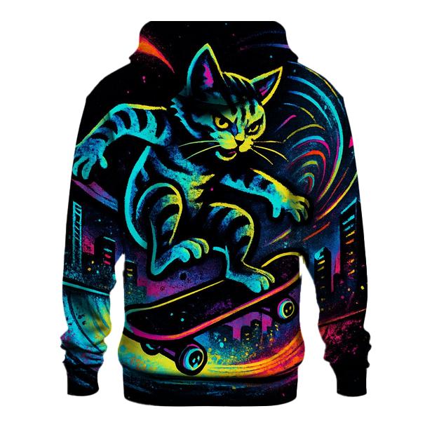 Prismatic Skatepark Gravity Cat premium hoodies
