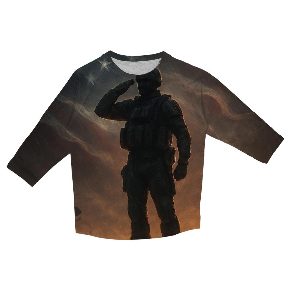 Constellation Salute Over Stormlit Stripes stylish quarter sleeve tops