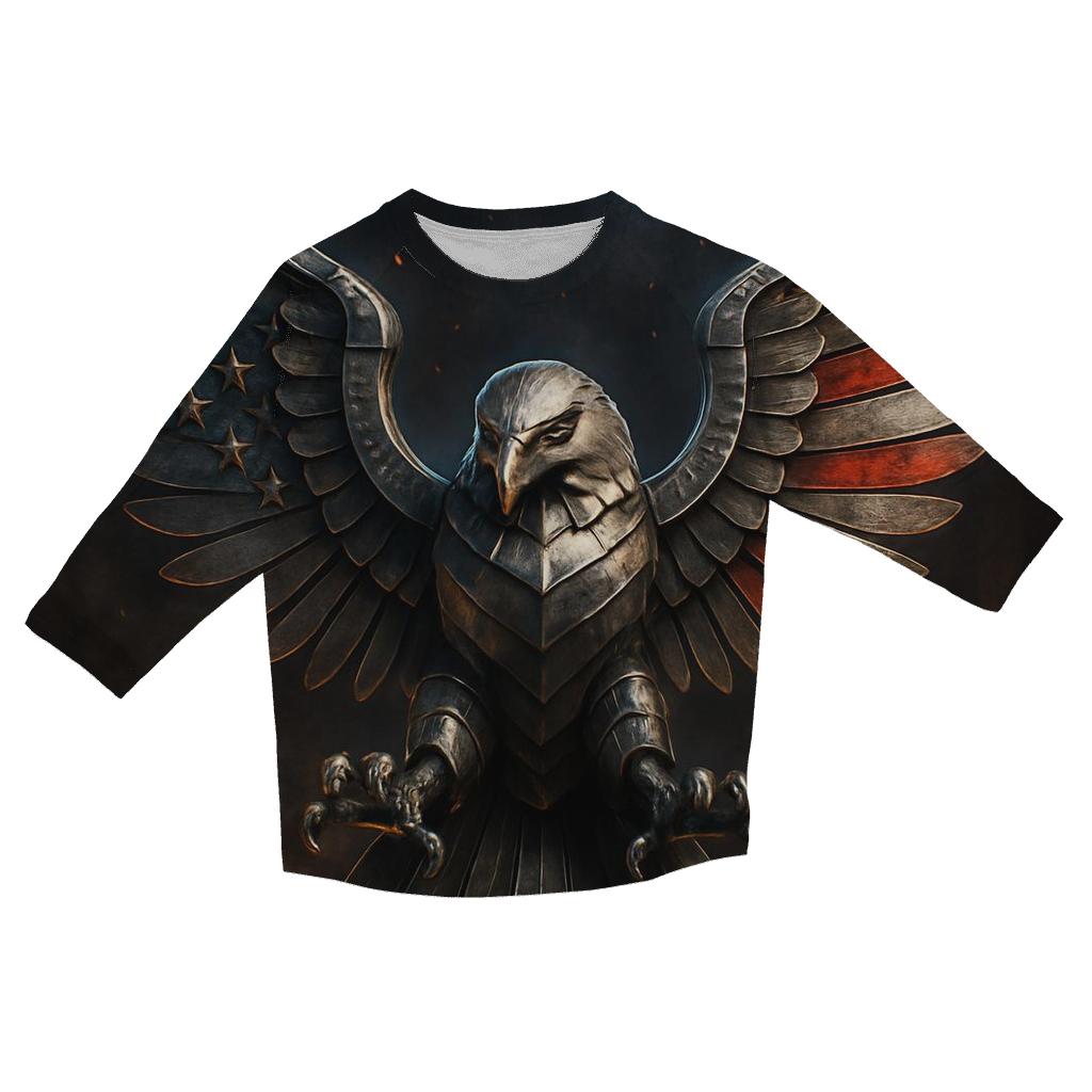 Steel Eagle Flag Foundry printed three quarter sleeve shirts