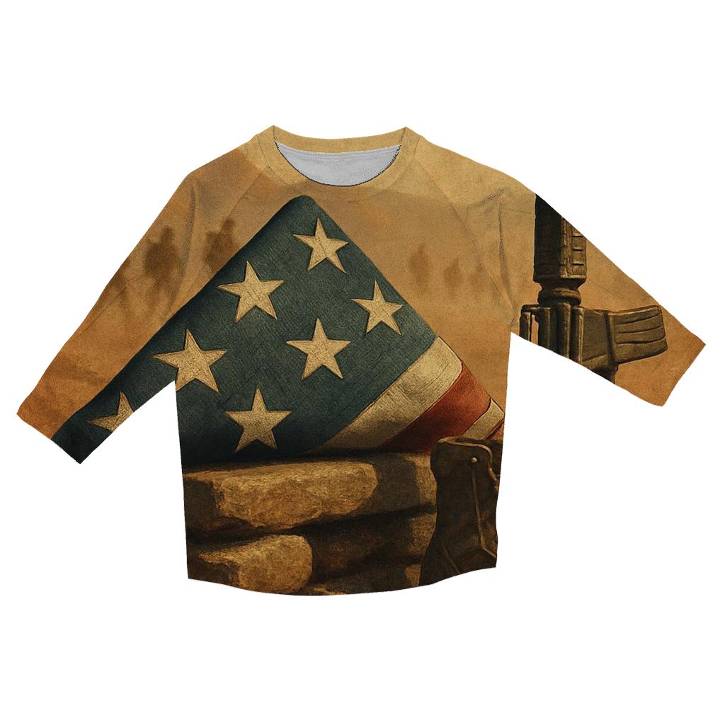 Folding Light Memorial Under Desert Wind casual three quarter sleeve shirts
