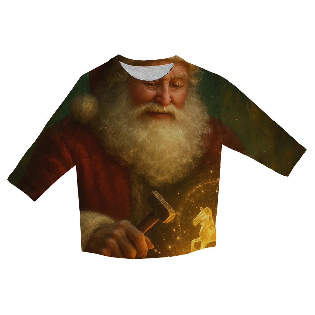 Workshop Starforge Santa With Clockwork Reindeer stylish quarter sleeve tops