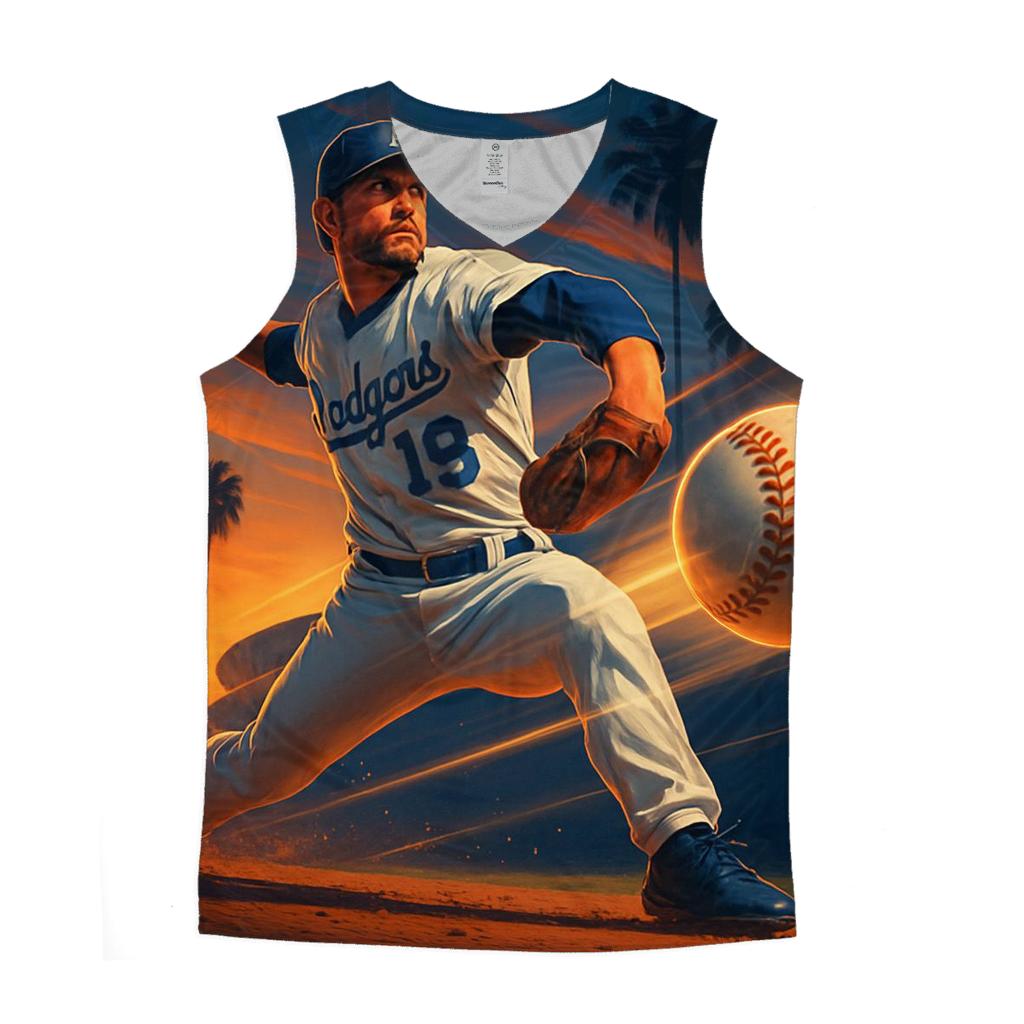 Sunset Pitcher Over The Palm Shadow Stadium cotton sleeveless tops