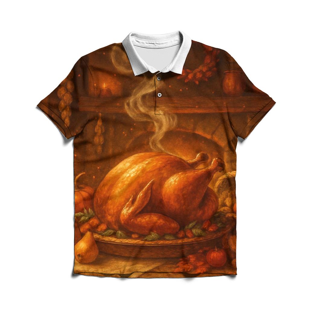 Candlelit Cornucopia Hearth stylish collar polo tees