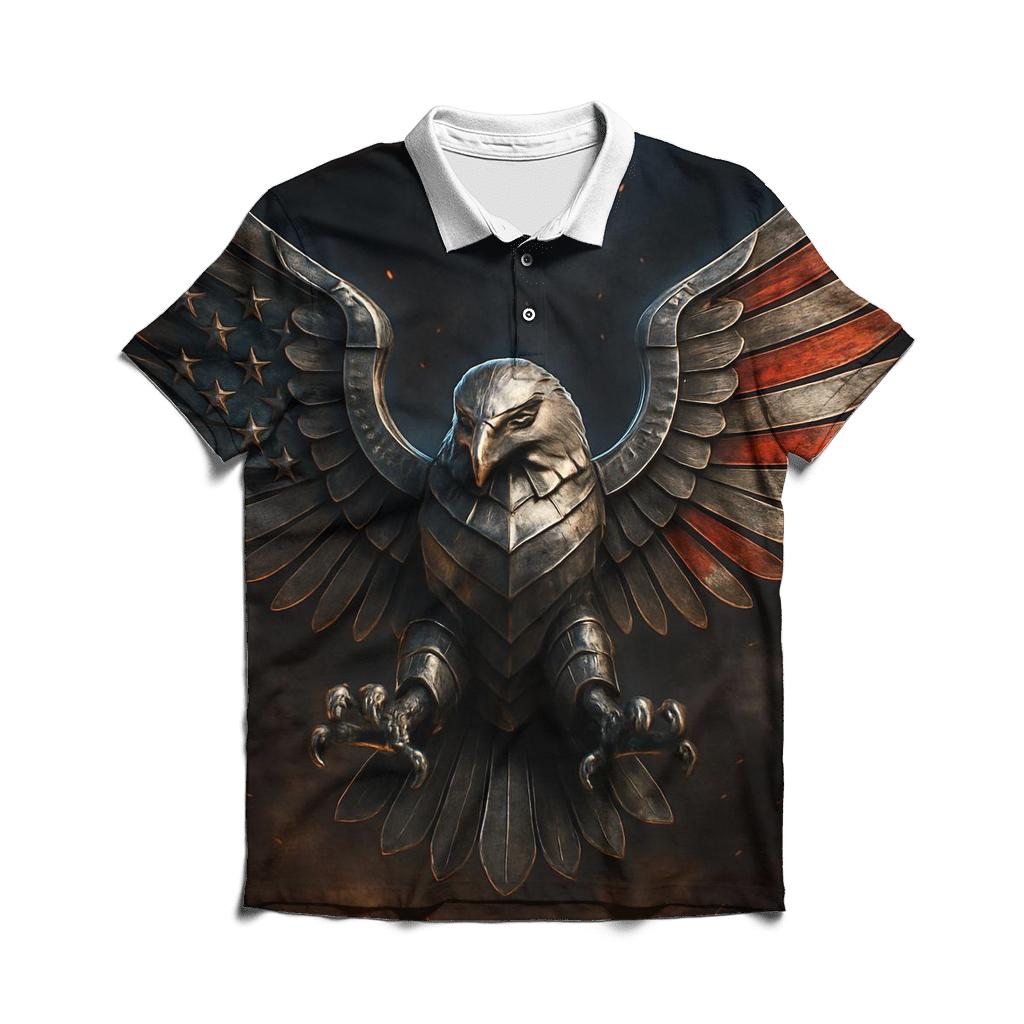 Steel Eagle Flag Foundry branded logo polo shirts