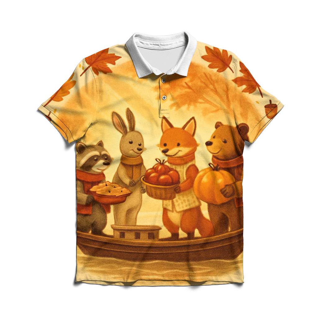 Autumn Riverboat Gratitude Parade personalized polo shirts