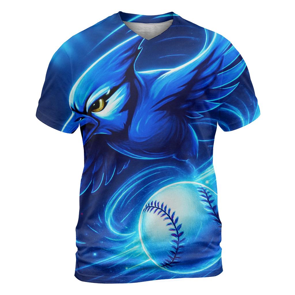 Aurora Fastball Blue Jays Surge artistic all-over print tops