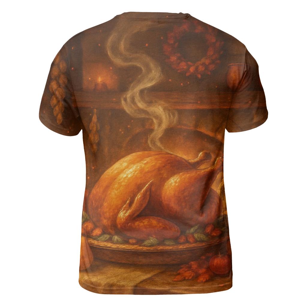 Candlelit Cornucopia Hearth vibrant all-over design tees