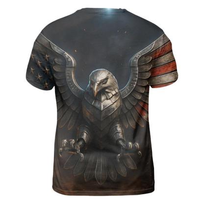 Steel Eagle Flag Foundry trendy printed shirt styles