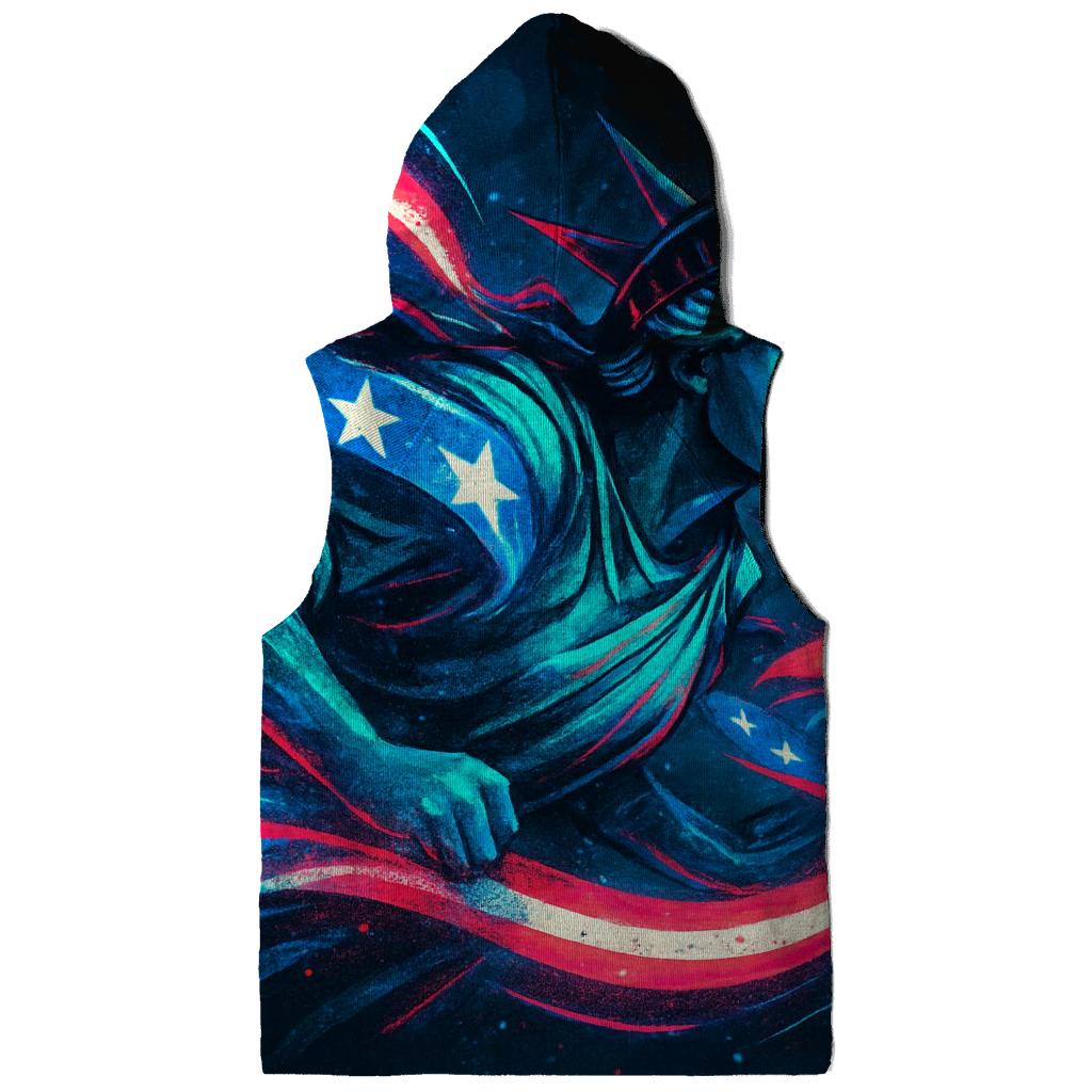 Neon Liberty Surge Flag embroidered hoodies