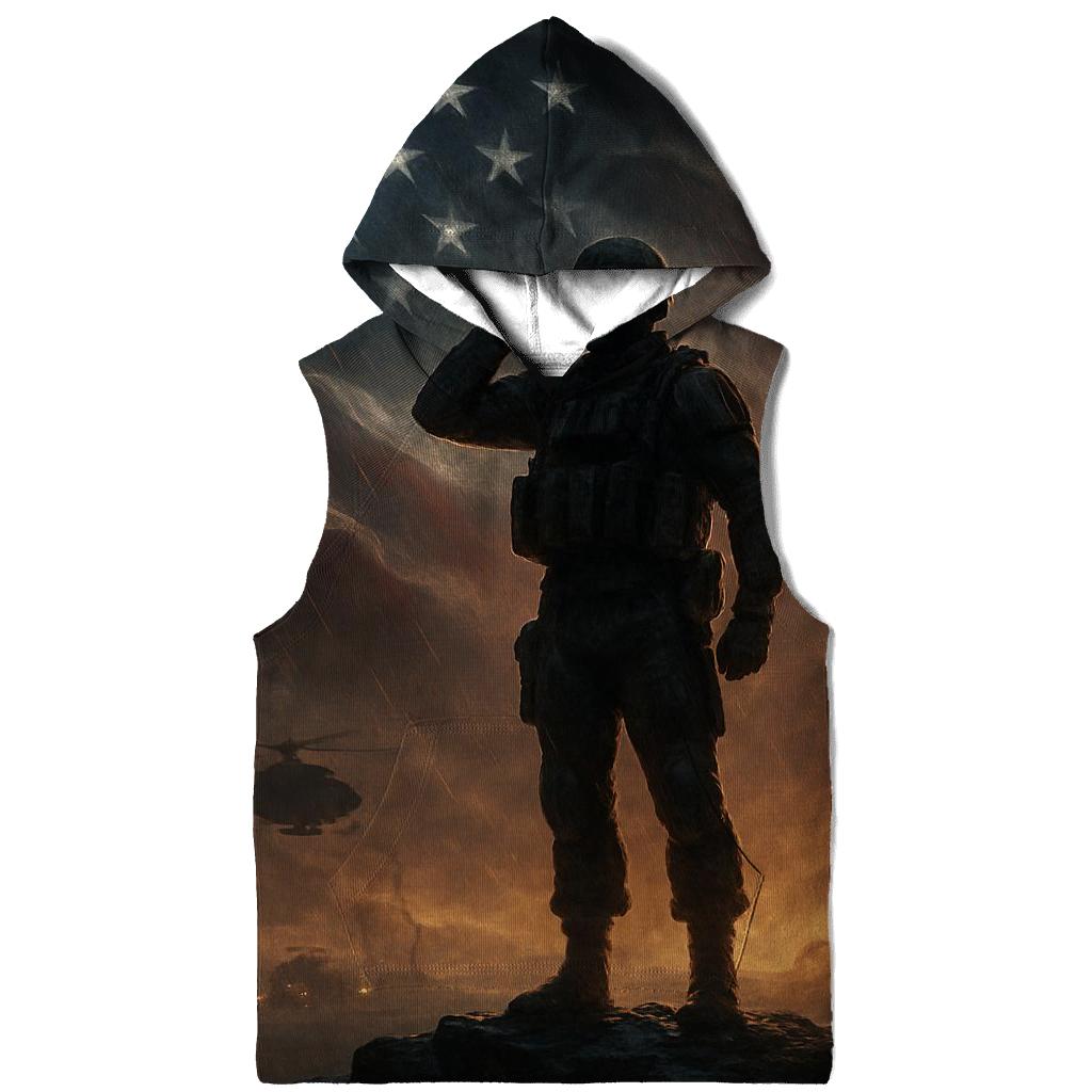 Constellation Salute Over Stormlit Stripes heavyweight hoodies