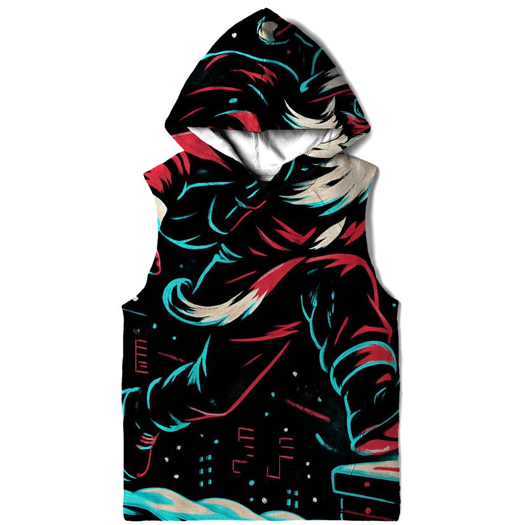 Neon Night Santa On The Rooftop Run hoodie designs