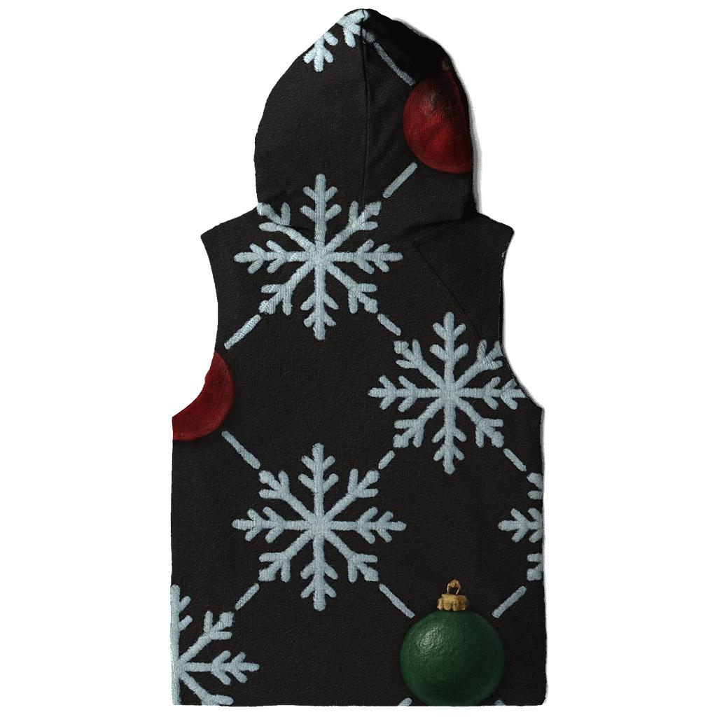 Midnight Snowflake Ornament Lattice On Charcoal Background graphic hoodies