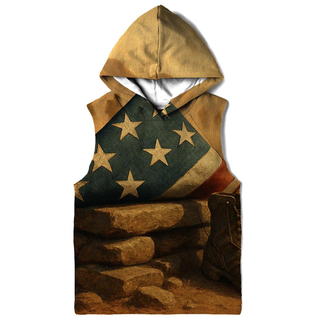 Folding Light Memorial Under Desert Wind embroidered hoodies