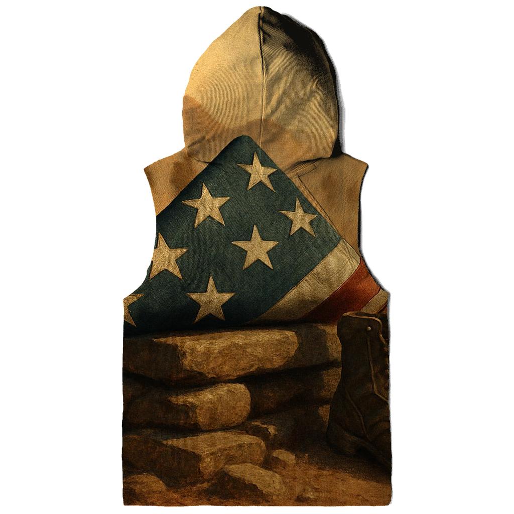 Folding Light Memorial Under Desert Wind embroidered hoodies