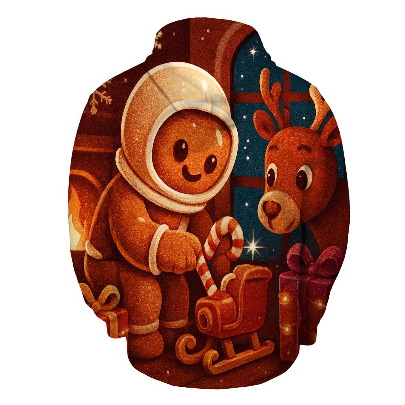 Gingerbread Astronaut Sleigh Repair premium hoodies