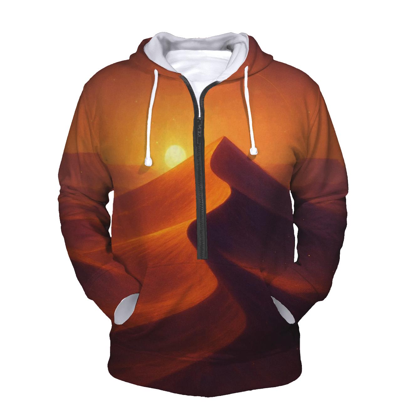 Cobalt Dune Sundial printed hoodies