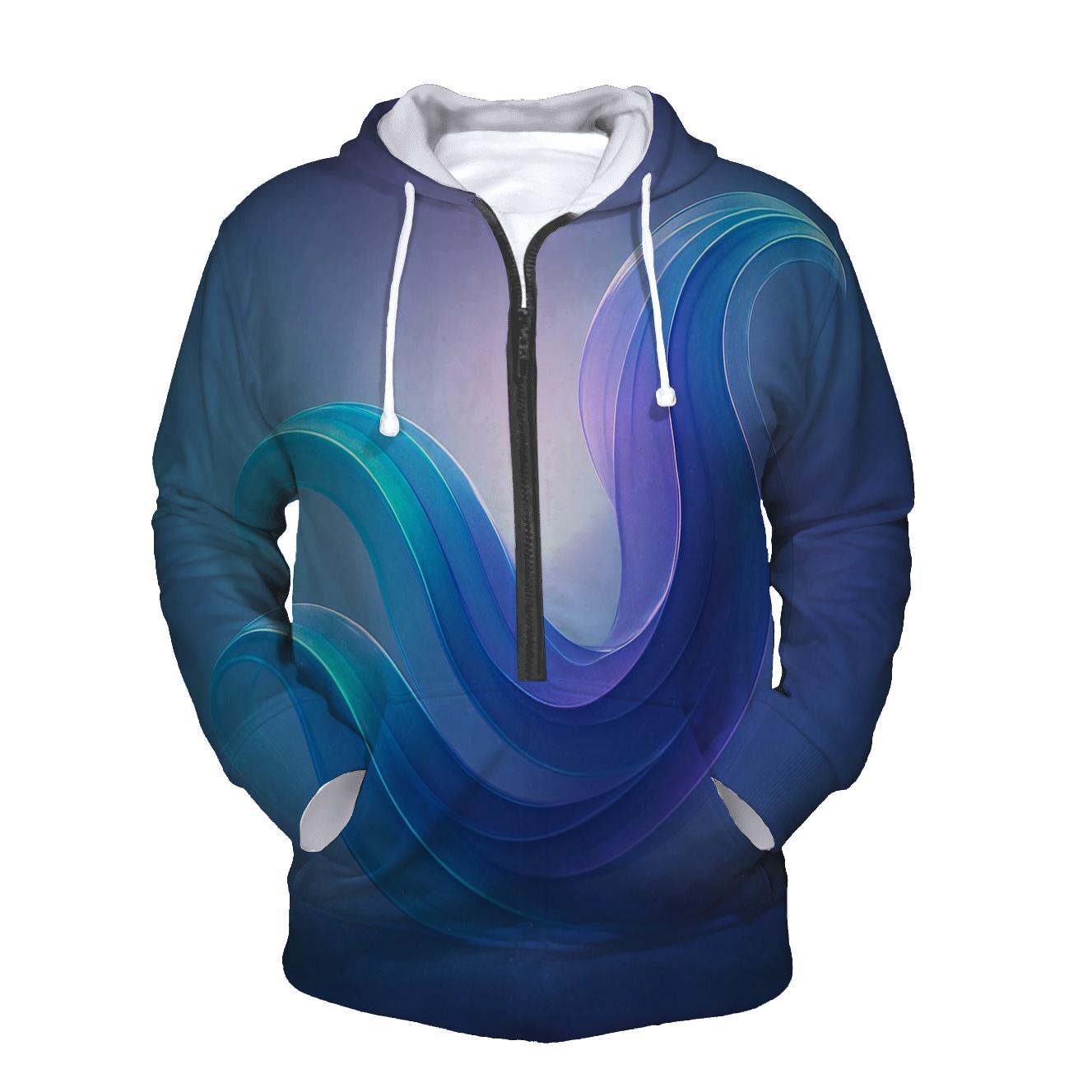 Prismatic Tidal Mirage embroidered hoodies
