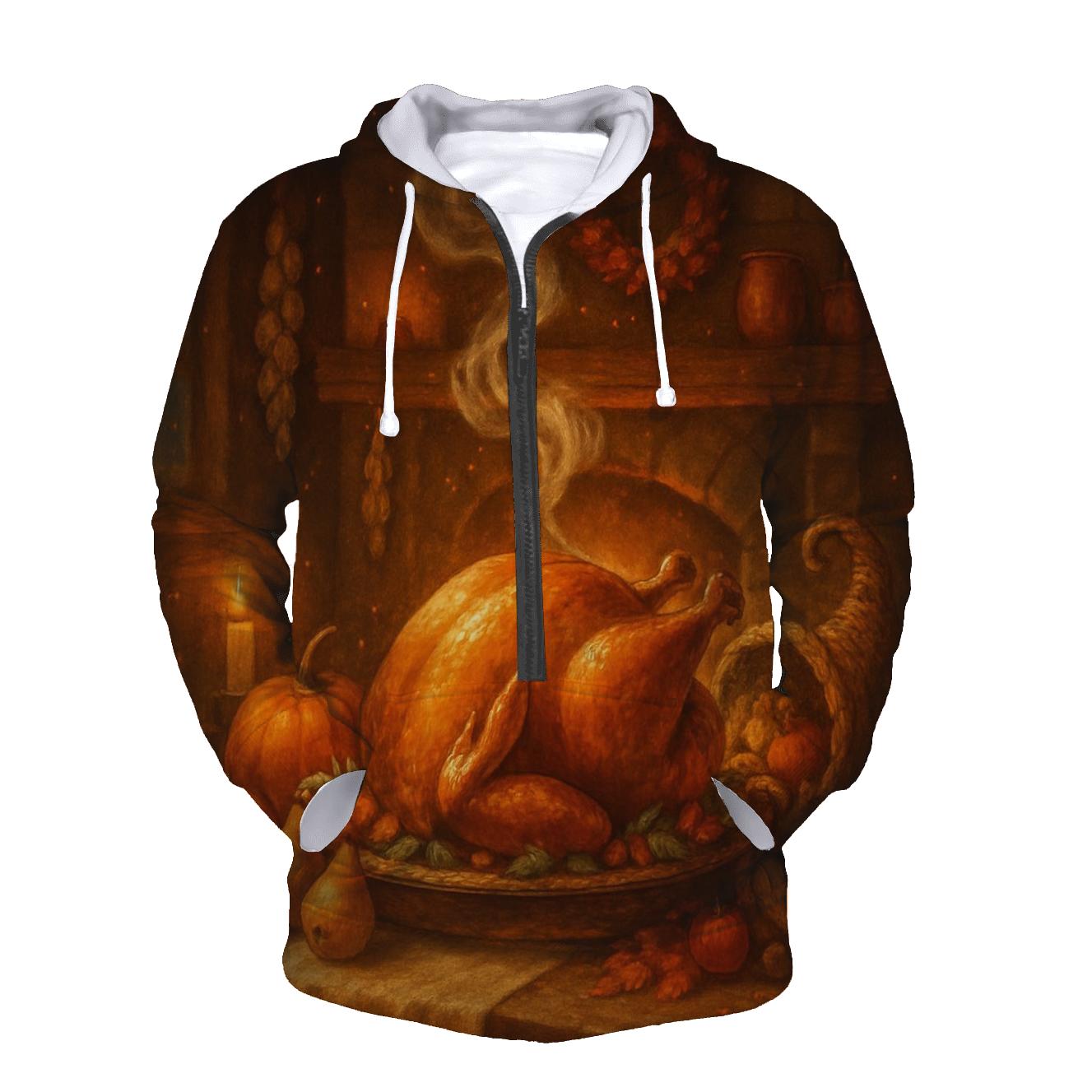 Candlelit Cornucopia Hearth custom hoodies