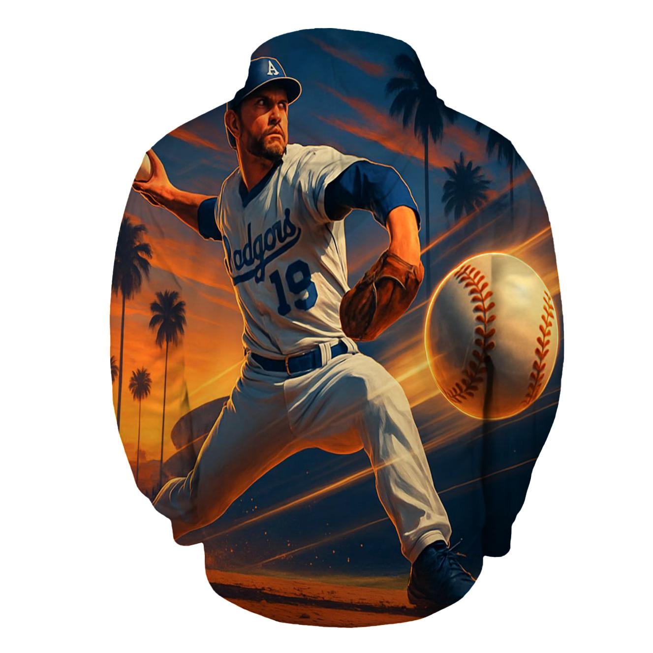 Sunset Pitcher Over The Palm Shadow Stadium premium hoodies