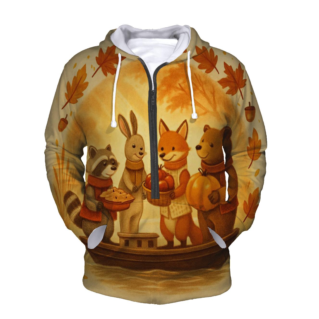 Autumn Riverboat Gratitude Parade printed hoodies