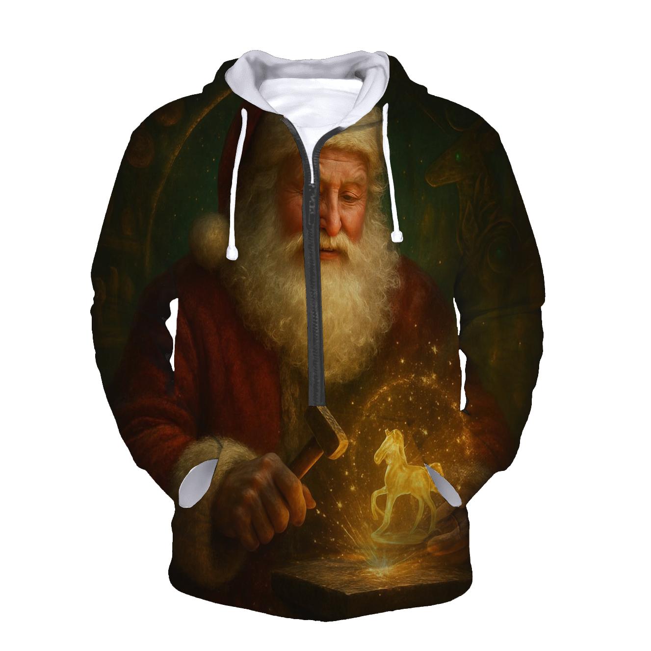 Workshop Starforge Santa With Clockwork Reindeer heavyweight hoodies