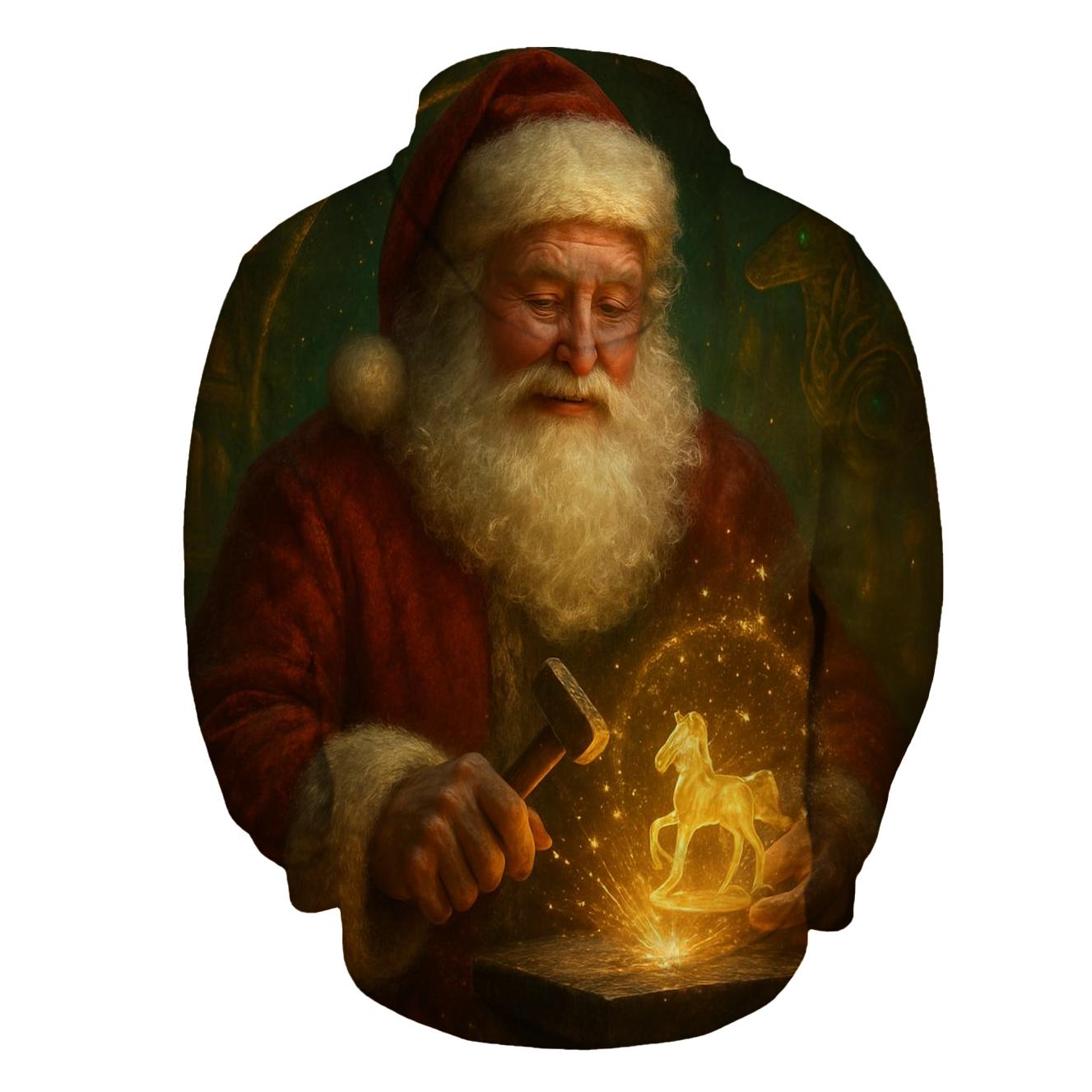 Workshop Starforge Santa With Clockwork Reindeer heavyweight hoodies