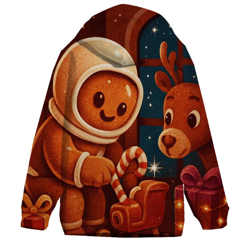 Gingerbread Astronaut Sleigh Repair premium hoodies