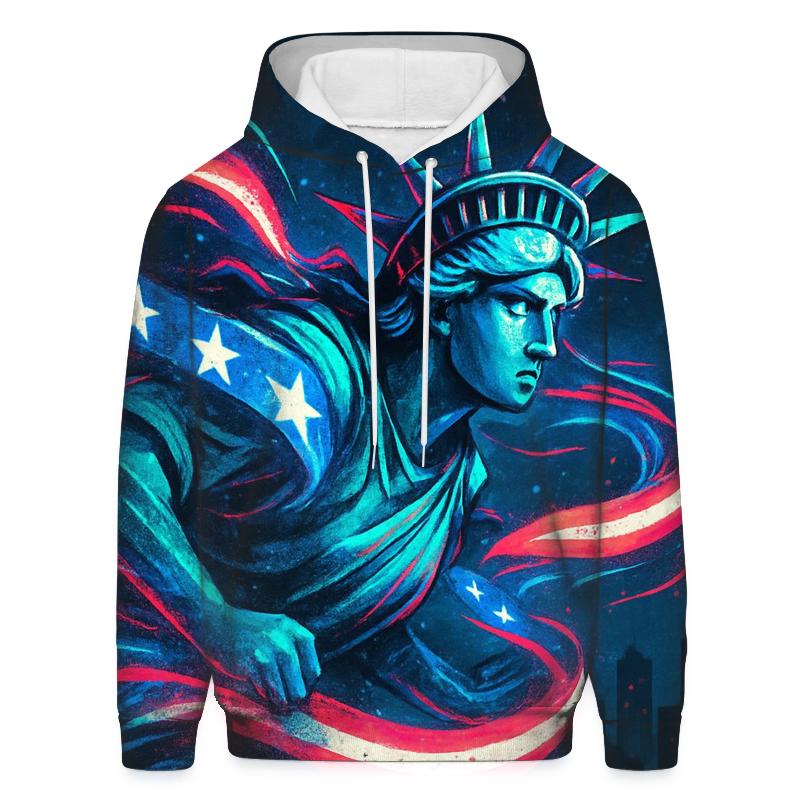 Neon Liberty Surge Flag premium hoodies