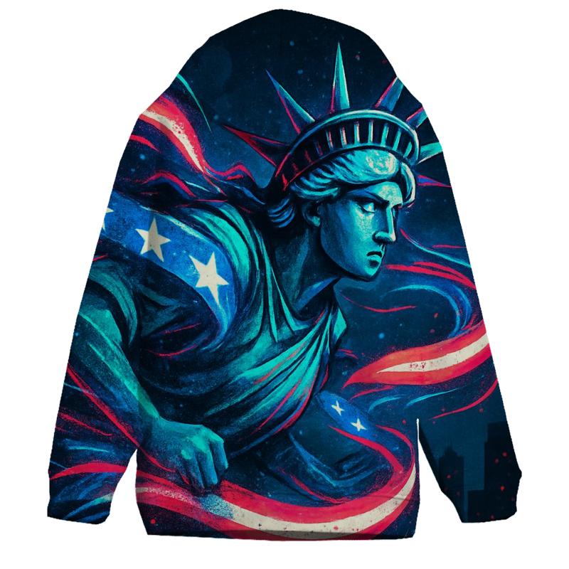 Neon Liberty Surge Flag premium hoodies