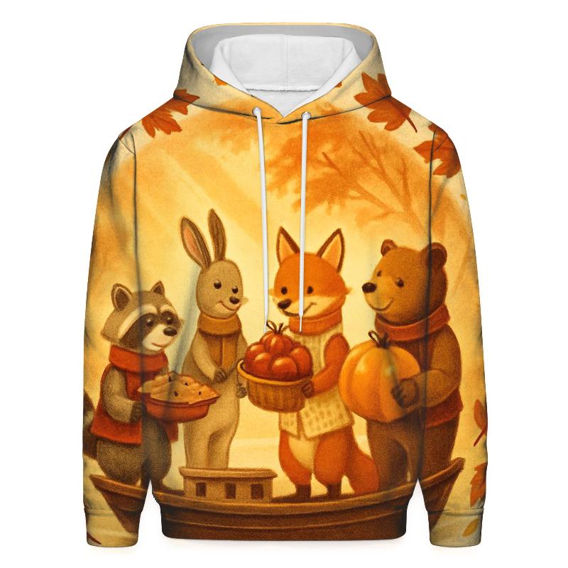 Autumn Riverboat Gratitude Parade embroidered hoodies