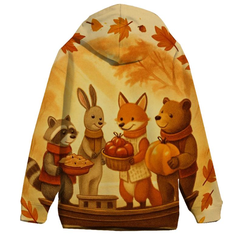 Autumn Riverboat Gratitude Parade embroidered hoodies