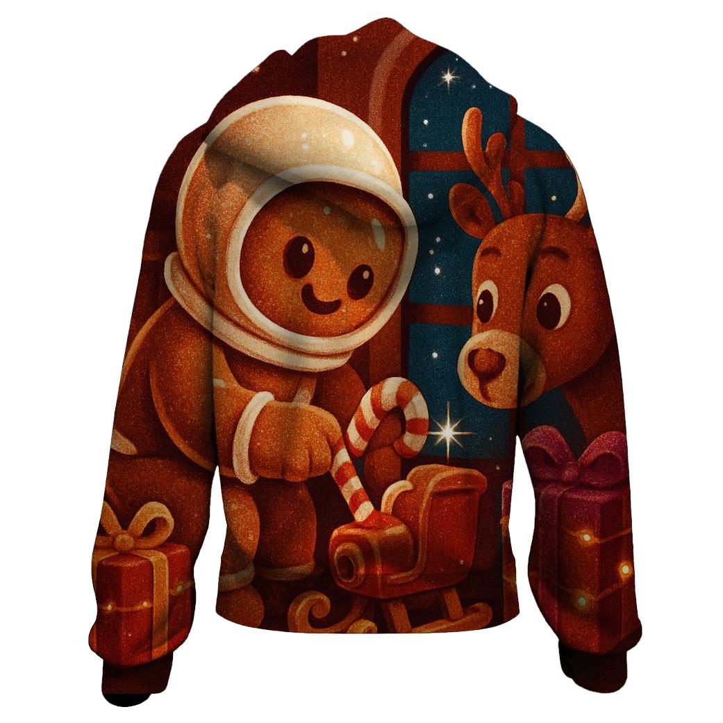 Gingerbread Astronaut Sleigh Repair designer hoodies