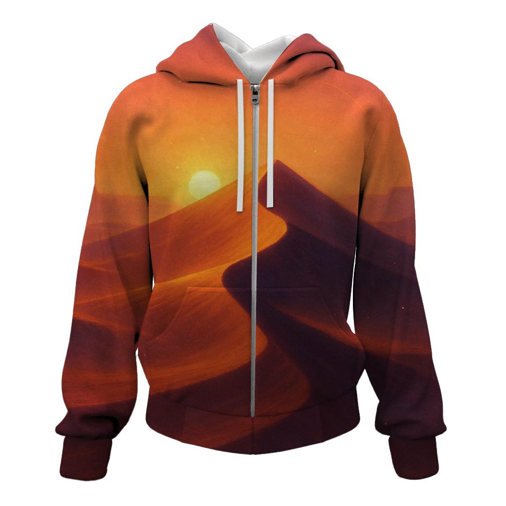 Cobalt Dune Sundial zip-up hoodies