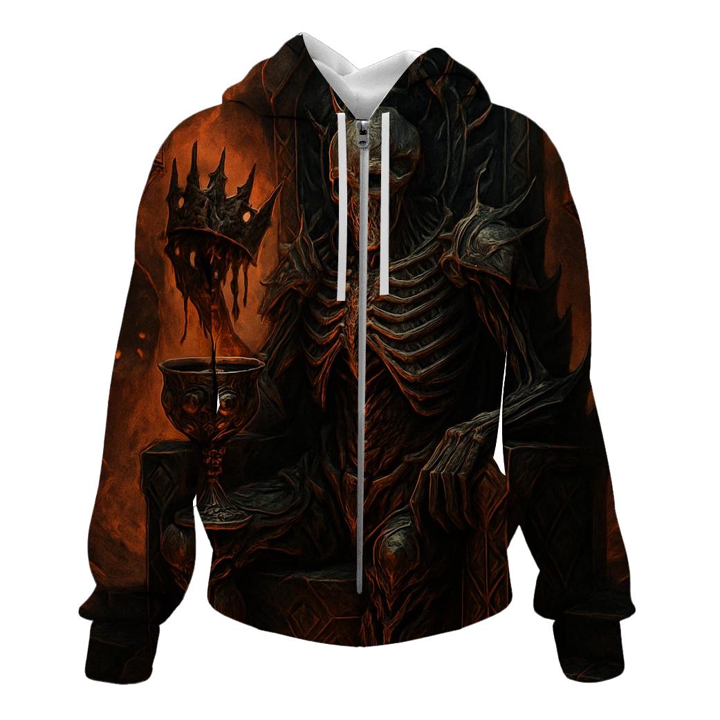 Obsidian Crown Of The Ash King embroidered hoodies