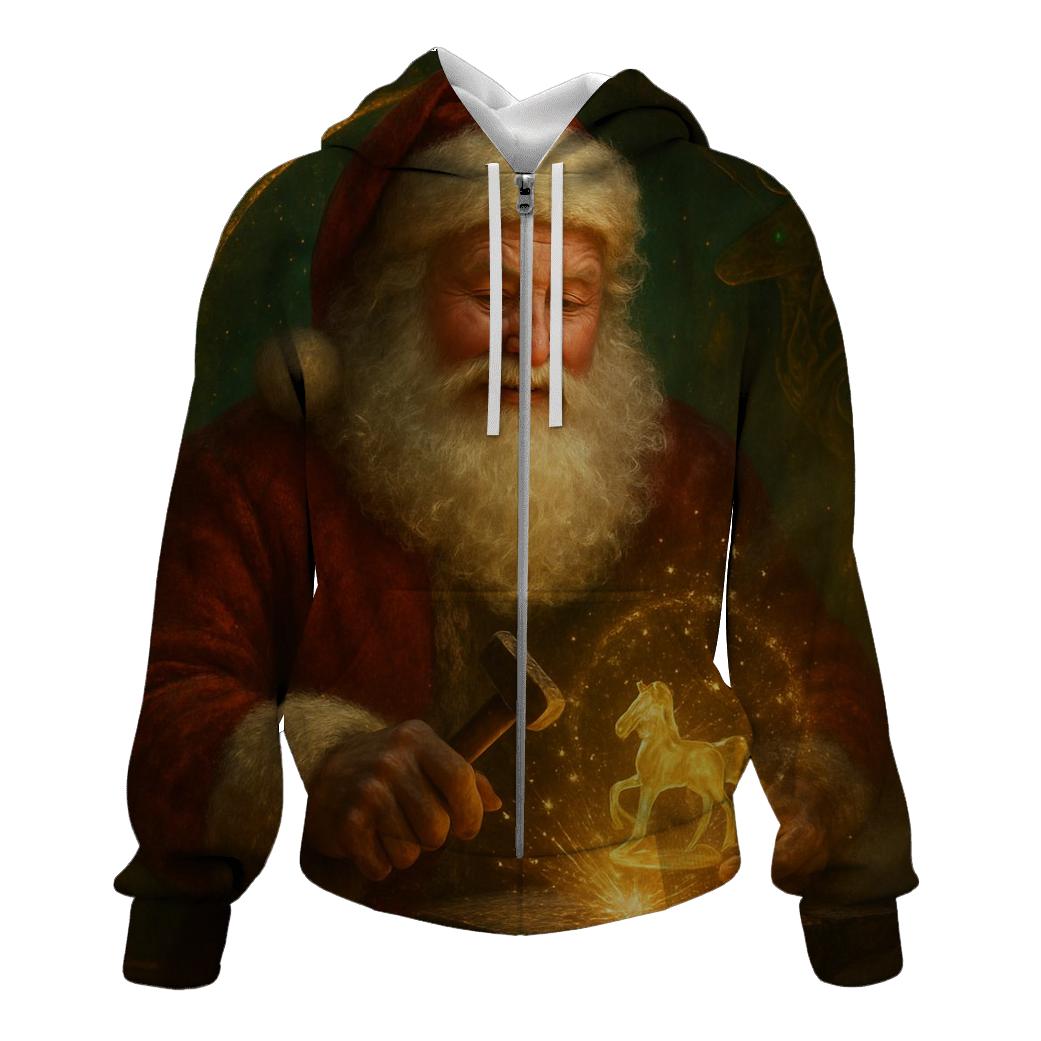 Workshop Starforge Santa With Clockwork Reindeer designer hoodies