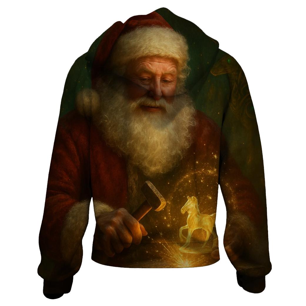 Workshop Starforge Santa With Clockwork Reindeer designer hoodies