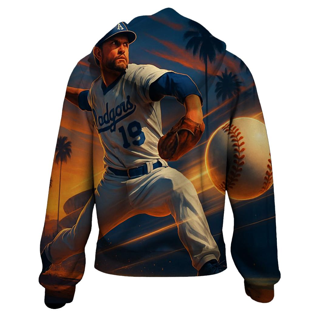 Sunset Pitcher Over The Palm Shadow Stadium designer hoodies