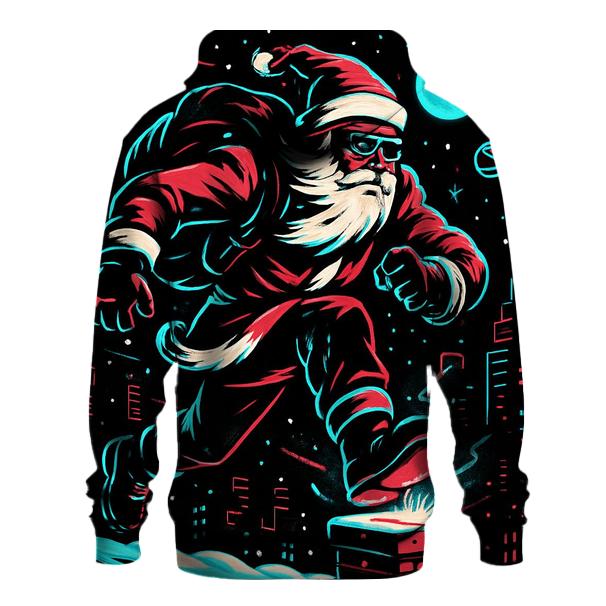 Neon Night Santa On The Rooftop Run hoodies fashion