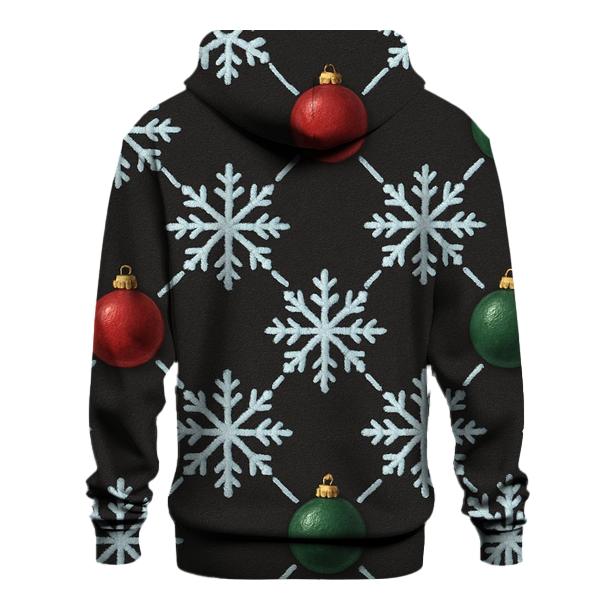 Midnight Snowflake Ornament Lattice On Charcoal Background hoodie designs