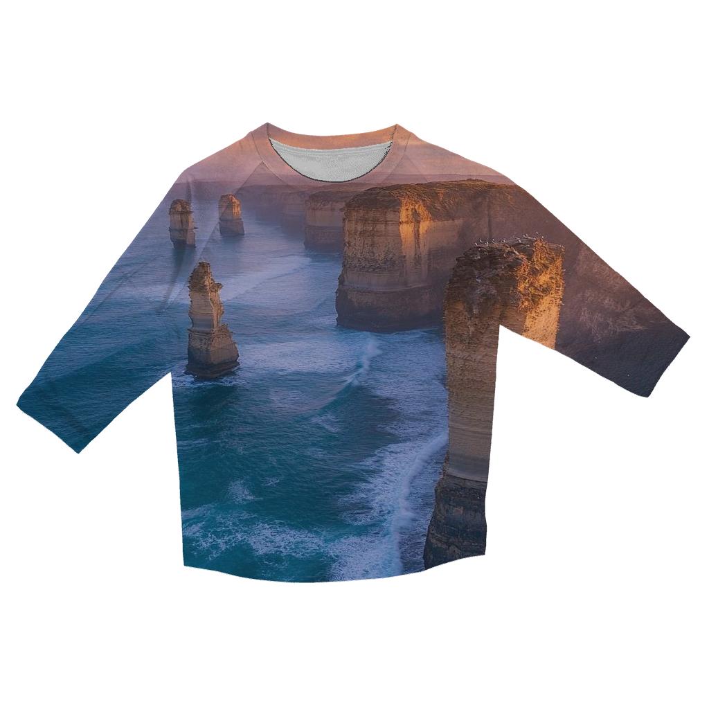 Twelve Apostles Coastline printed three quarter sleeve shirts
