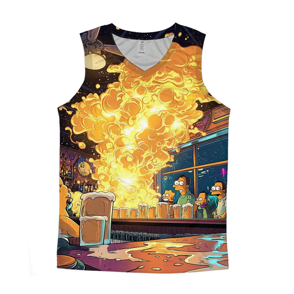 Moes Tavern Neon Foam Meltdown casual summer tank tops