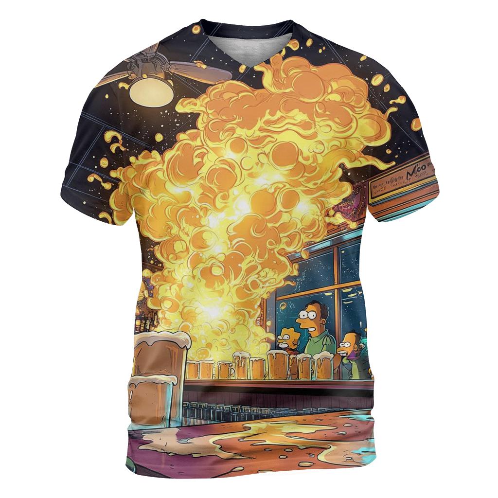 Moes Tavern Neon Foam Meltdown trendy printed shirt styles