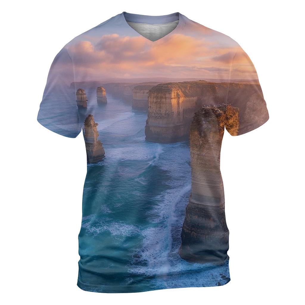 Twelve Apostles Coastline trendy printed shirt styles