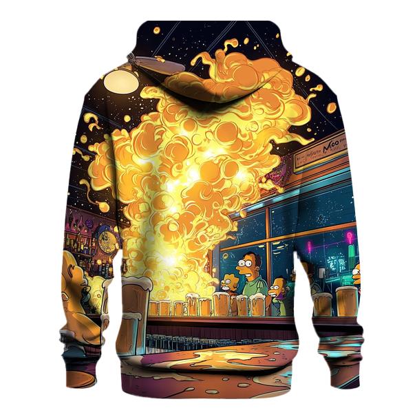 Moes Tavern Neon Foam Meltdown printed hoodies