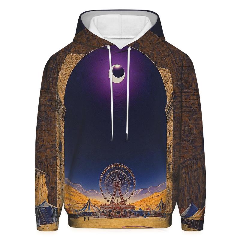 Salvador Dali Inspired Eclipse Carnival In A Desert City hoodies fashion