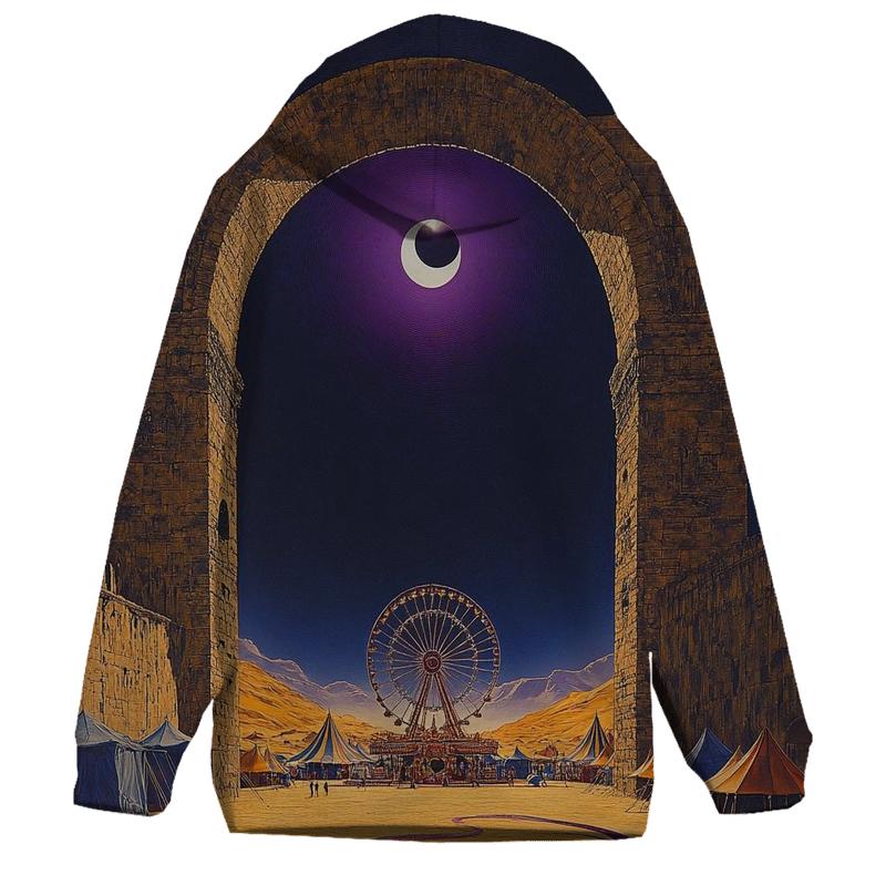 Salvador Dali Inspired Eclipse Carnival In A Desert City hoodies fashion