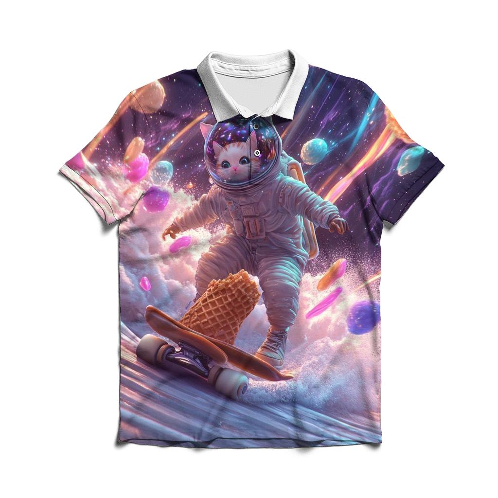 Midnight Mochi Meteor Parade premium cotton polo shirts