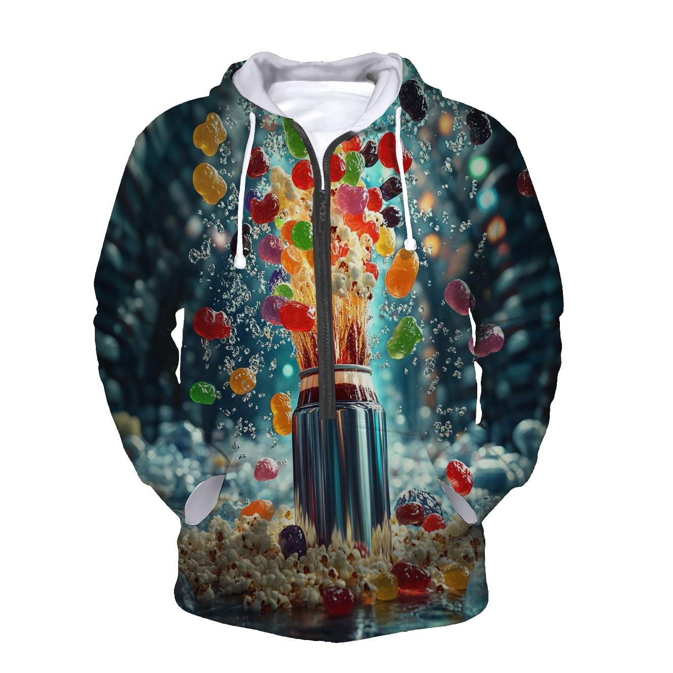 Neon Soda Geyser Candy Carnival printed hoodies