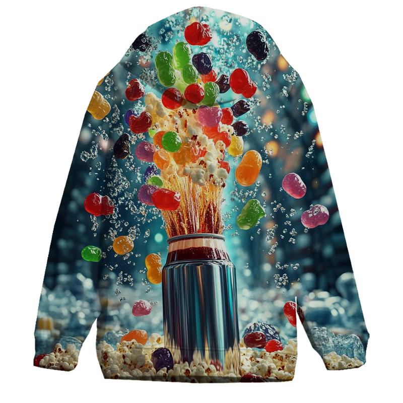 Neon Soda Geyser Candy Carnival graphic hoodies